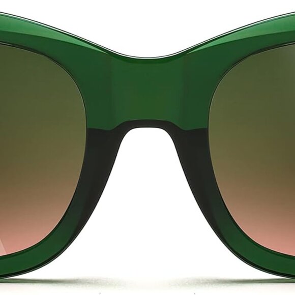 Oversized Cat Eye Sunglasses Women Men Retro Thick Frame UV400 Protection - Picture 1 of 8